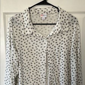 LuLaRoe Peace-sign Valentina Size Large